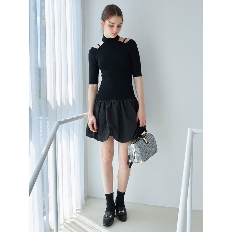 バルーンドッキングミニニットワンピース | MERCURYDUO | 詳細画像3 