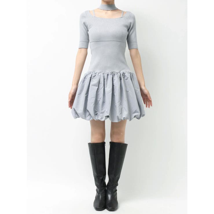 バルーンドッキングミニニットワンピース | MERCURYDUO | 詳細画像31 