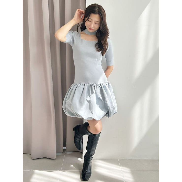 バルーンドッキングミニニットワンピース | MERCURYDUO | 詳細画像9 