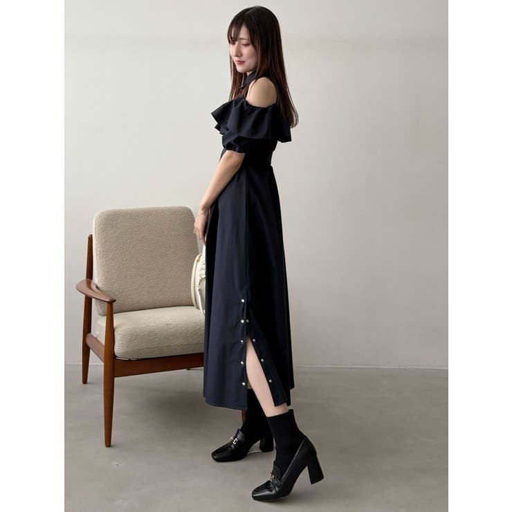 MARY QUANTコラボ】ラッフルシャツワンピース[品番：MKSW0062653  