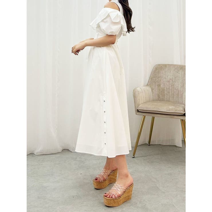 MARY QUANTコラボ】ラッフルシャツワンピース[品番：MKSW0062653  