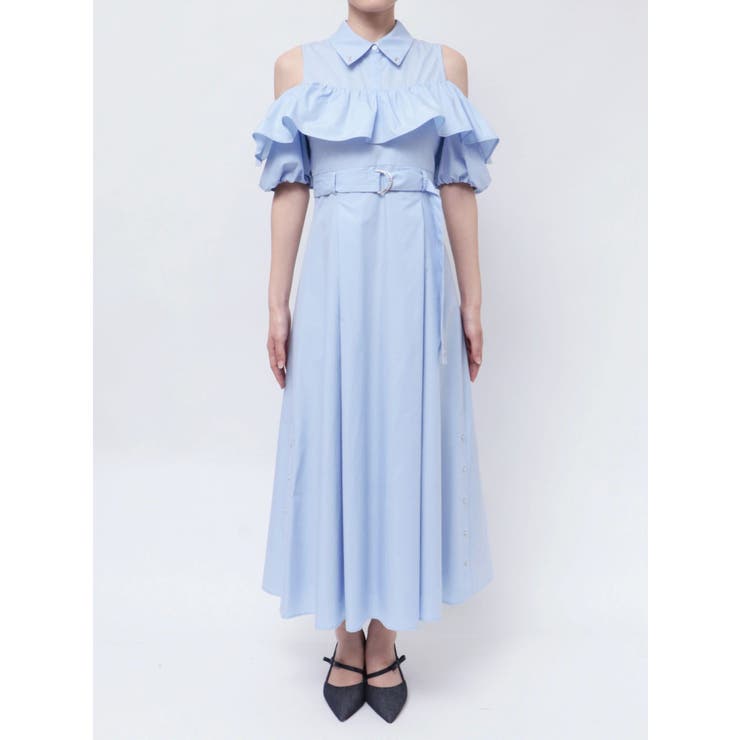 MARY QUANTコラボ】ラッフルシャツワンピース[品番：MKSW0062653  