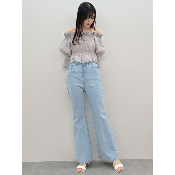 2WAYオフショル五分袖シャーリングブラウス | MERCURYDUO | 詳細画像12 