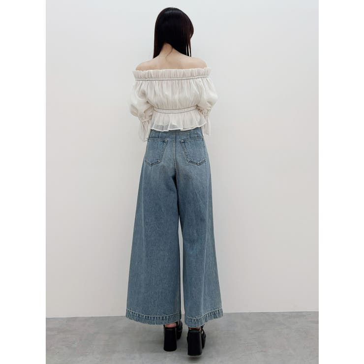 2WAYオフショル五分袖シャーリングブラウス | MERCURYDUO | 詳細画像17 