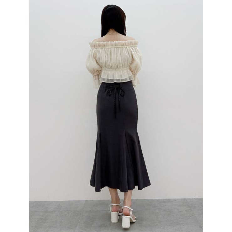 2WAYオフショル五分袖シャーリングブラウス | MERCURYDUO | 詳細画像20 