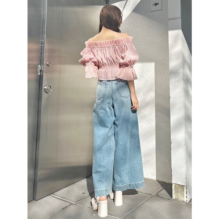 2WAYオフショル五分袖シャーリングブラウス | MERCURYDUO | 詳細画像23 