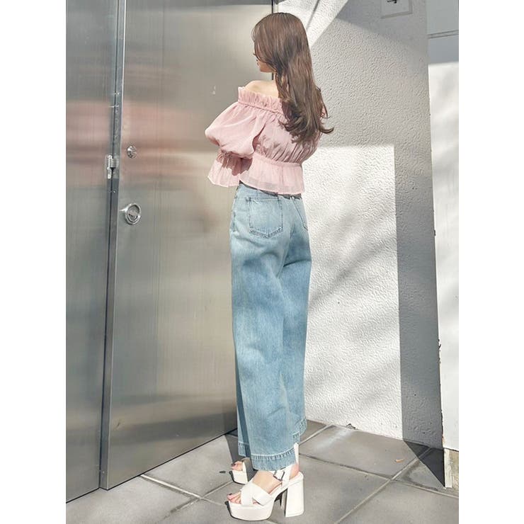 2WAYオフショル五分袖シャーリングブラウス | MERCURYDUO | 詳細画像24 