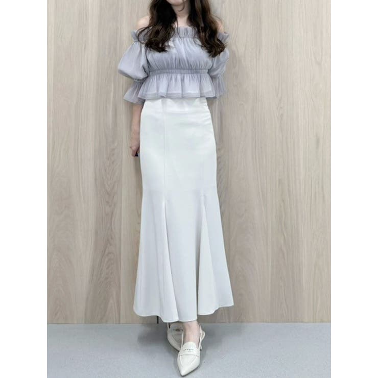 2WAYオフショル五分袖シャーリングブラウス | MERCURYDUO | 詳細画像38 