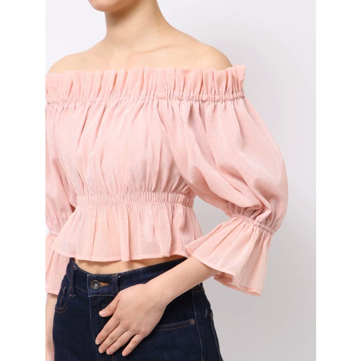 2WAYオフショル五分袖シャーリングブラウス | MERCURYDUO | 詳細画像45 