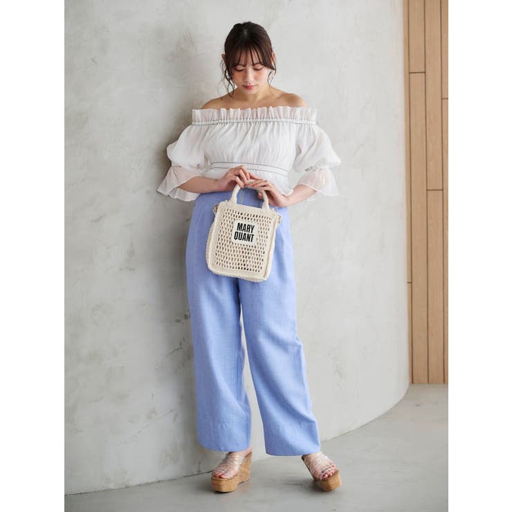 2WAYオフショル五分袖シャーリングブラウス | MERCURYDUO | 詳細画像5 