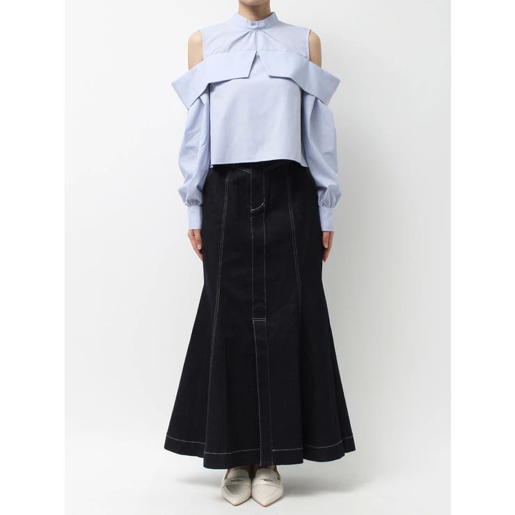 オフショルダーボリュームスリーブブラウス | MERCURYDUO | 詳細画像16 