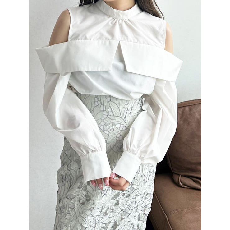 オフショルダーボリュームスリーブブラウス | MERCURYDUO | 詳細画像3 