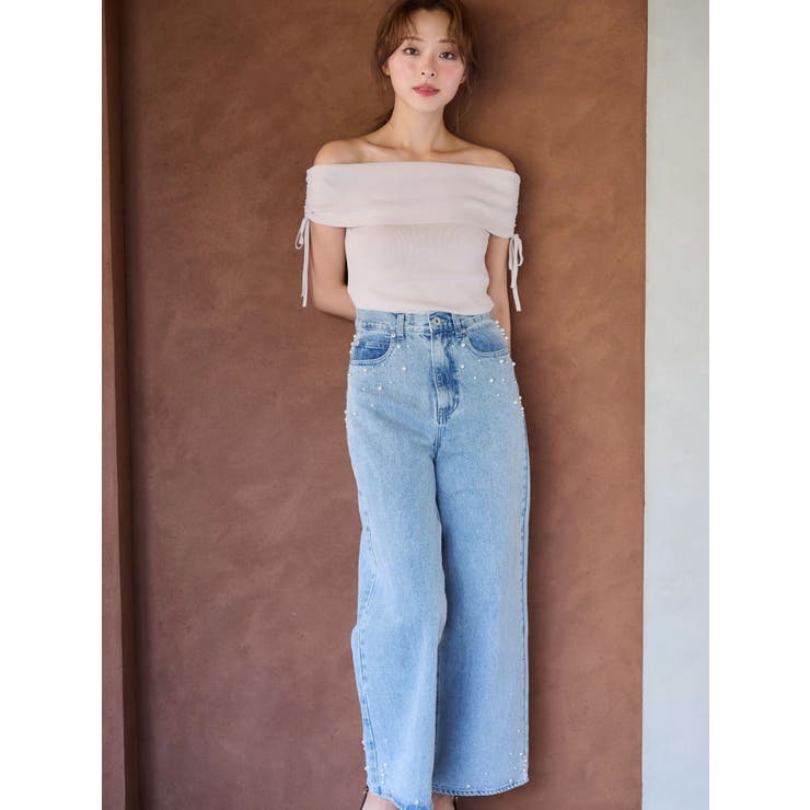 パールデニムパンツ | MERCURYDUO | 詳細画像3 