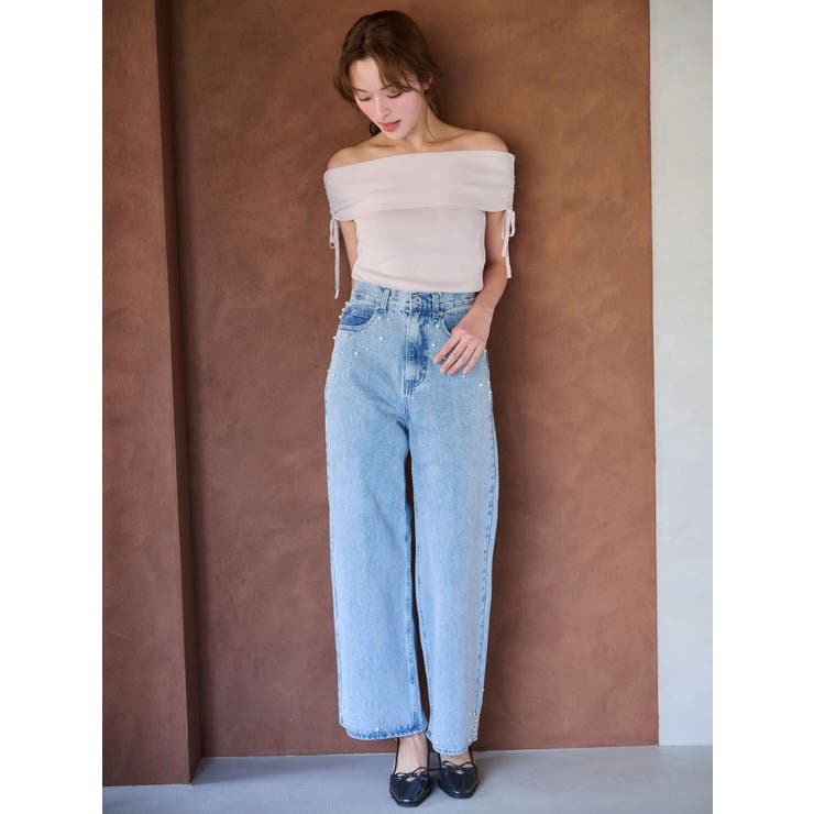 パールデニムパンツ | MERCURYDUO | 詳細画像4 