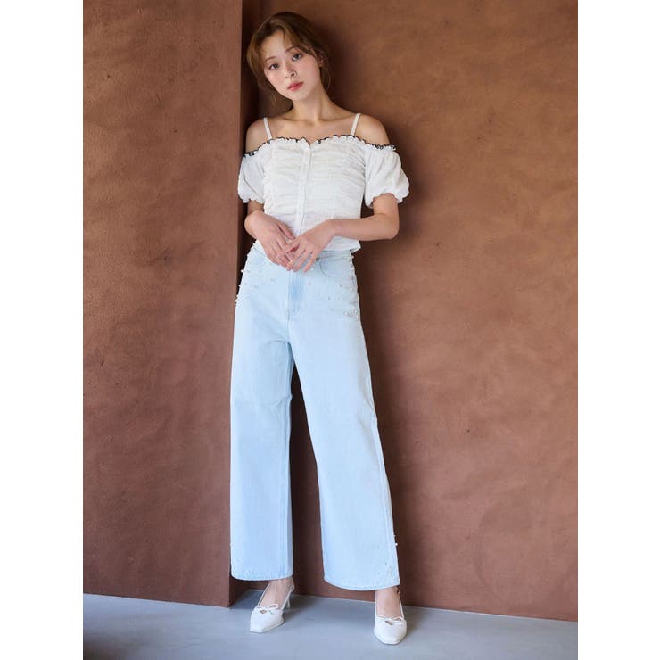 パールデニムパンツ | MERCURYDUO | 詳細画像8 