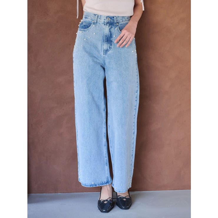 ブルー | パールデニムパンツ | MERCURYDUO