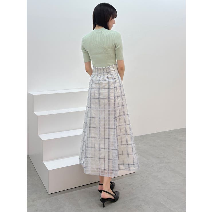 オリジナルチュールチェックフレアスカート | MERCURYDUO | 詳細画像14 