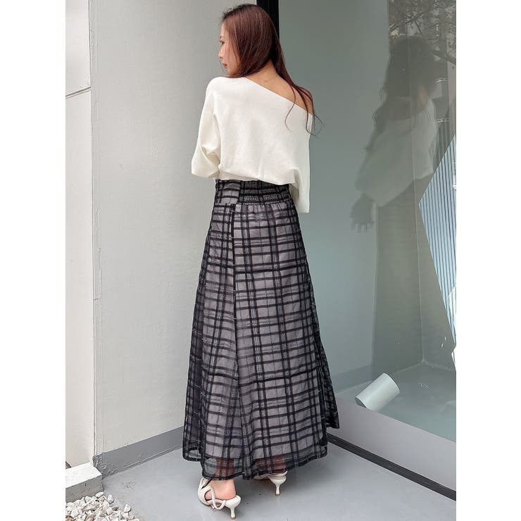 オリジナルチュールチェックフレアスカート | MERCURYDUO | 詳細画像17 