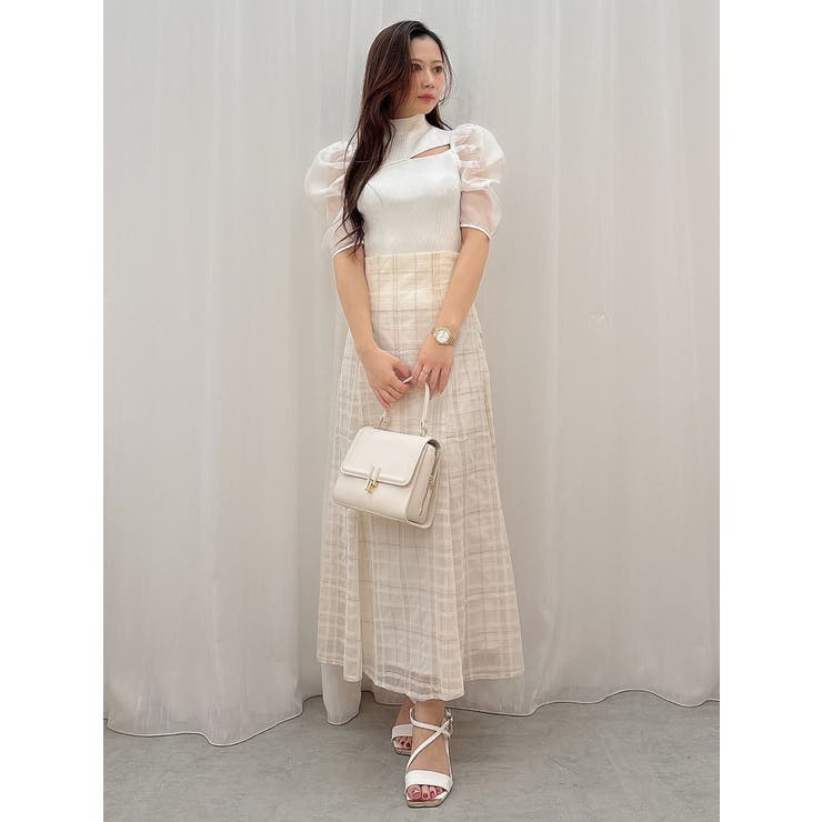 オリジナルチュールチェックフレアスカート | MERCURYDUO | 詳細画像21 