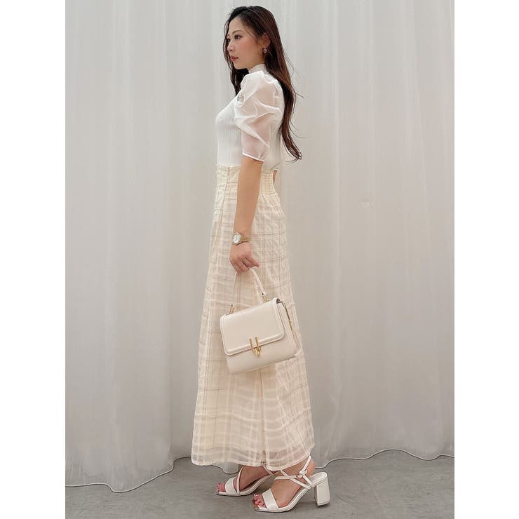 オリジナルチュールチェックフレアスカート | MERCURYDUO | 詳細画像22 