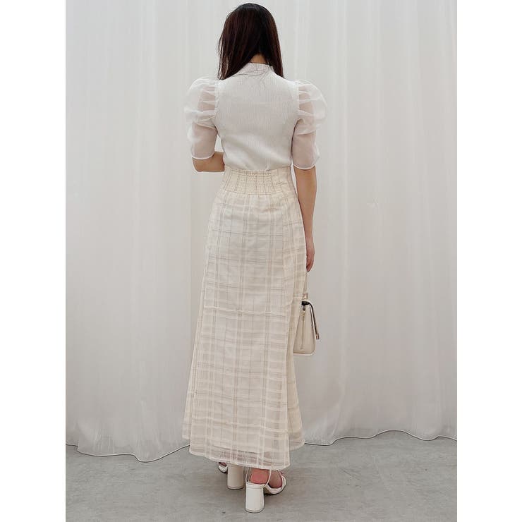 オリジナルチュールチェックフレアスカート | MERCURYDUO | 詳細画像24 