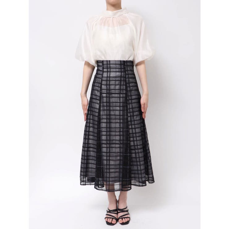 オリジナルチュールチェックフレアスカート | MERCURYDUO | 詳細画像31 