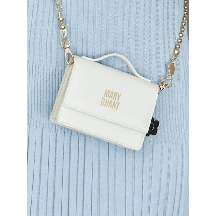 MARY QUANT デイジーチャーム付きミニウォレットマーキュリーデュオ MARY QUANT】デイジーチャーム付きミニウォレット[品番