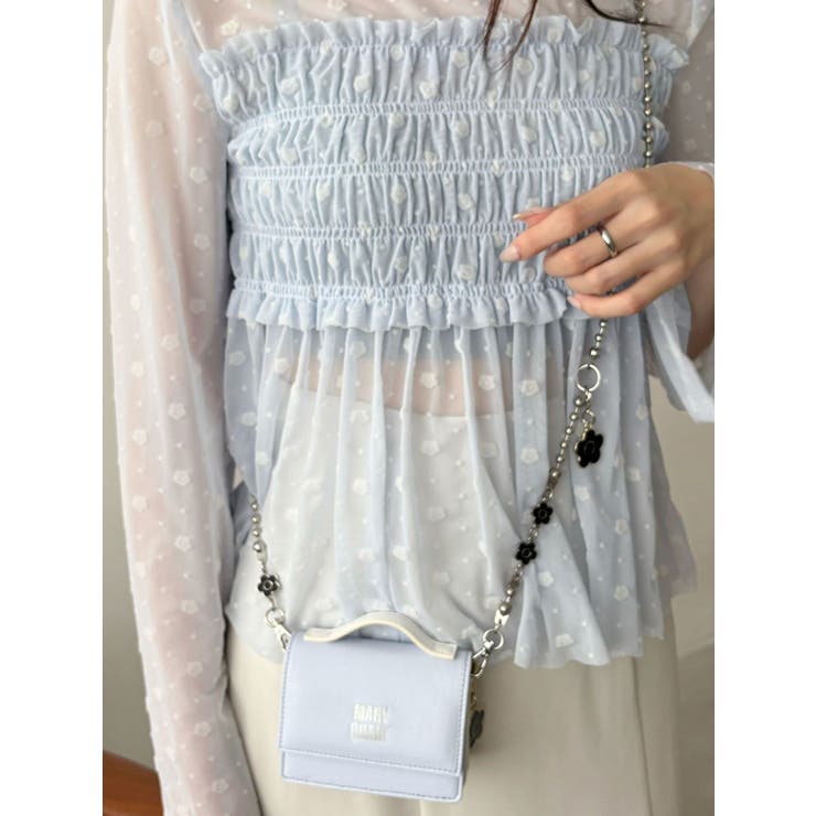 MARY QUANT】デイジーチャーム付きミニウォレット[品番