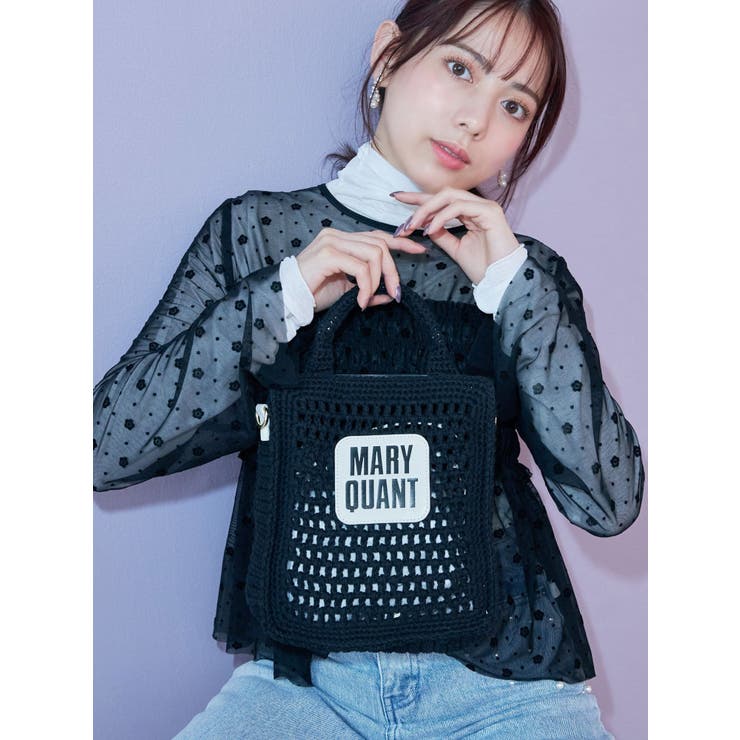 MARY QUANTコラボ】クロシェ風ロゴバッグ[品番：MKSW0062614