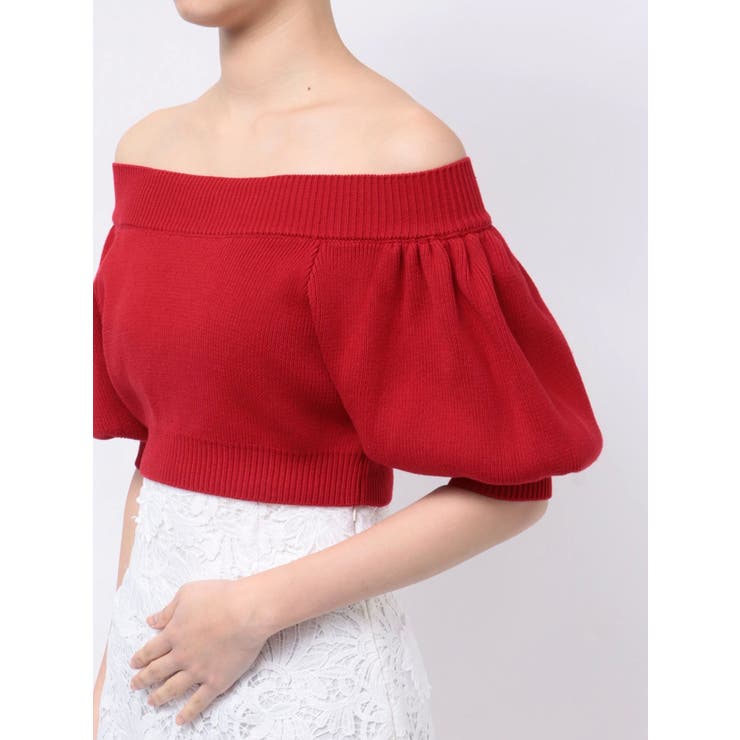 クロップドオフショルダーニット | MERCURYDUO | 詳細画像16 