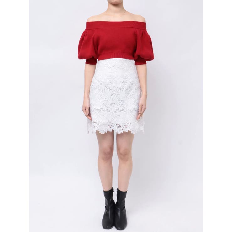 クロップドオフショルダーニット | MERCURYDUO | 詳細画像19 