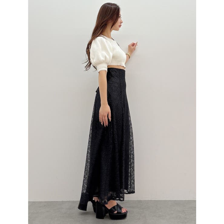 クロップドオフショルダーニット[品番：MKSW0062972
