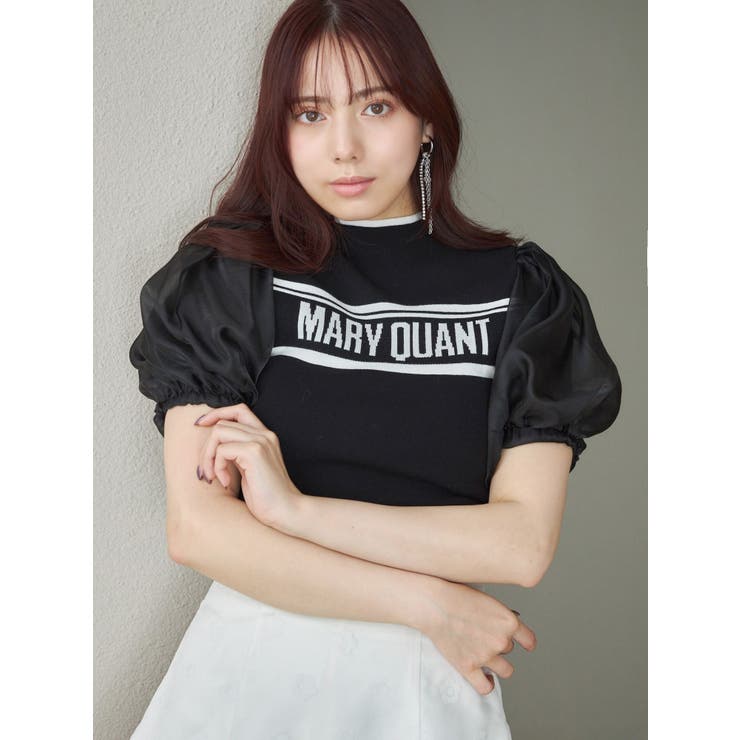 MARY QUANTコラボ】異素材パフスリーブニット（ニット/セーター