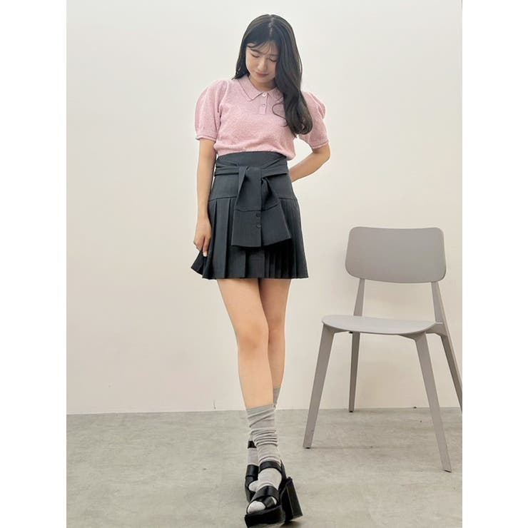 ラメポロニットトップス | MERCURYDUO | 詳細画像10 