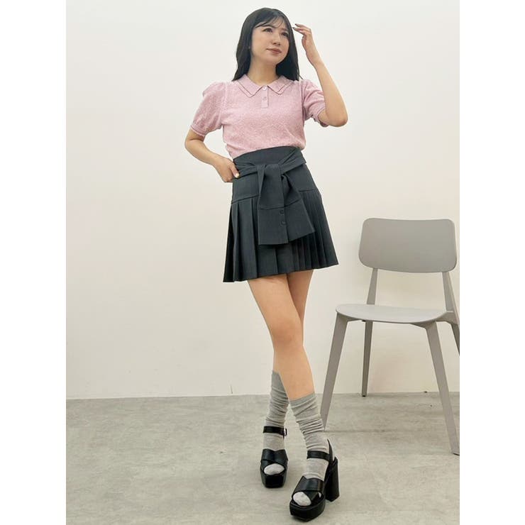 ラメポロニットトップス | MERCURYDUO | 詳細画像9 