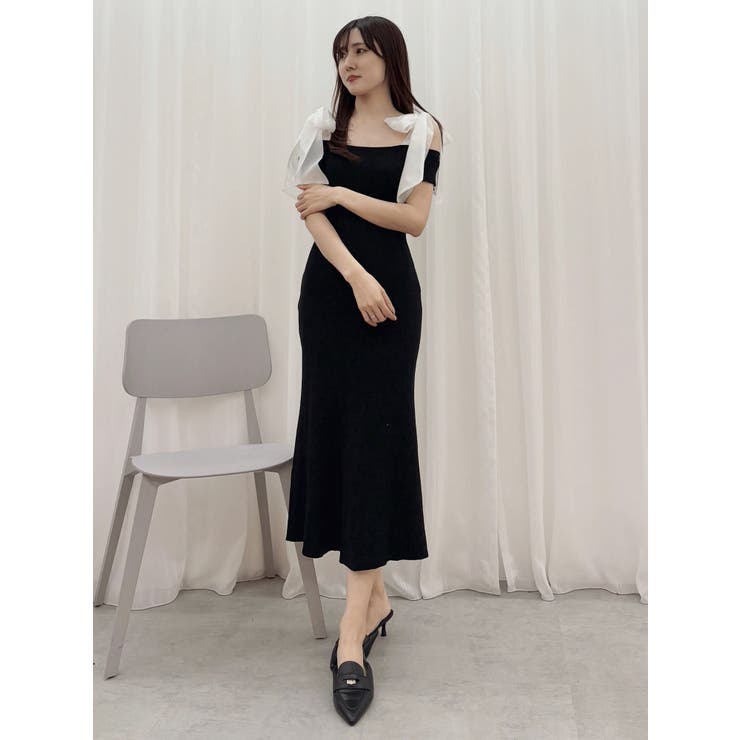 ショルダーリボンニットワンピース | MERCURYDUO | 詳細画像8 