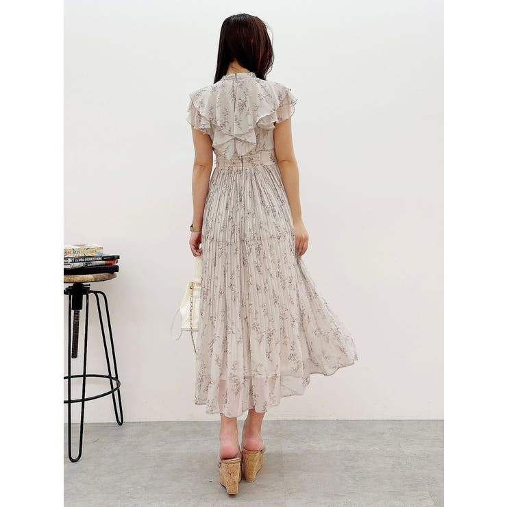 ラッフルプリーツティアードワンピース[品番：MKSW0063613