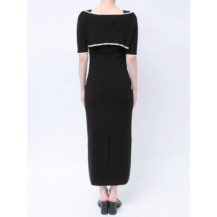 3WAY配色ストラップバッククロスハーフスリーブワンピース | MERCURYDUO | 詳細画像50 