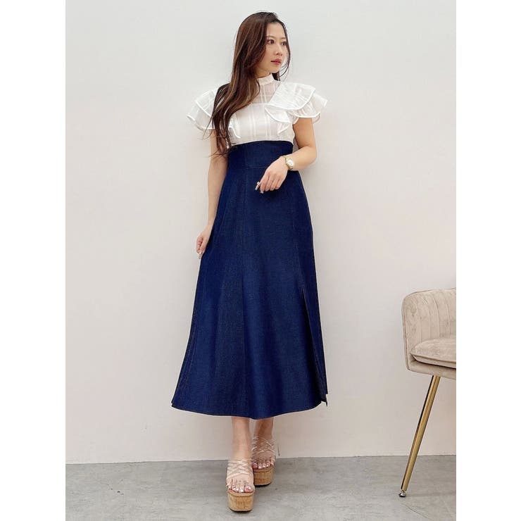 シアーチェックラッフルドッキングワンピース | MERCURYDUO | 詳細画像11 