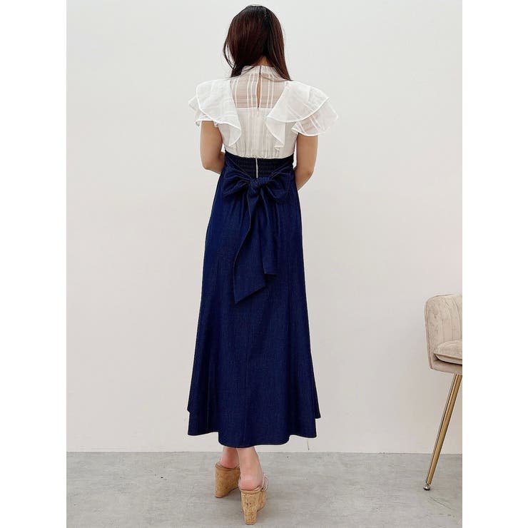 シアーチェックラッフルドッキングワンピース | MERCURYDUO | 詳細画像14 