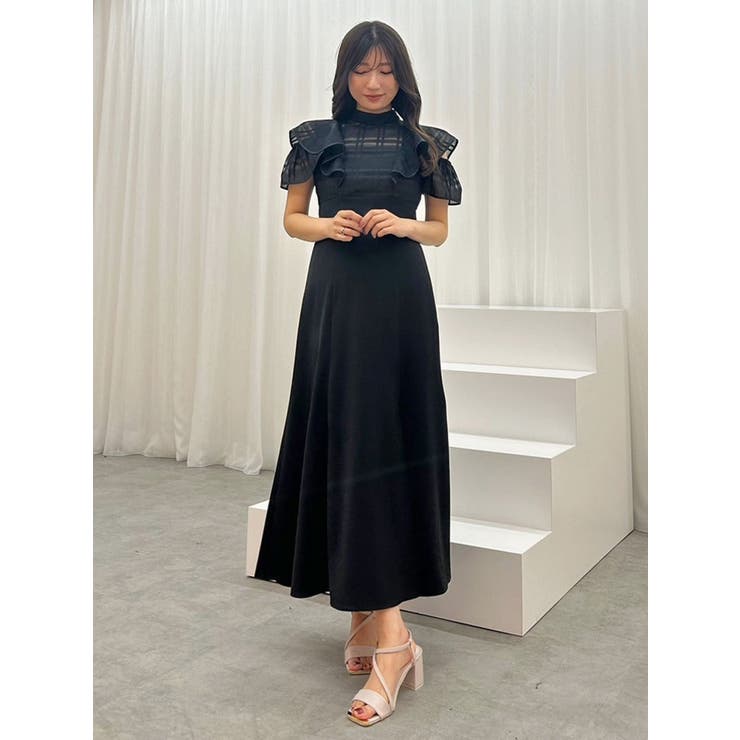 新品未着用　マーキュリーデュオ　2WAYシアーラッフルドッキングワンピース MERCURYDUO（マーキュリーデュオ） ワンピース 2WAYシアーラッフル