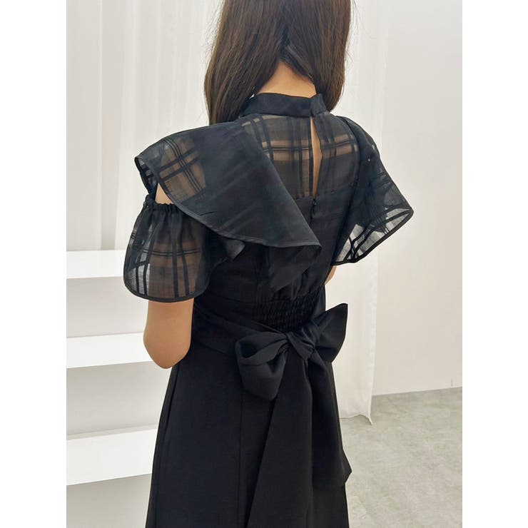 シアーチェックラッフルドッキングワンピース | MERCURYDUO | 詳細画像27 