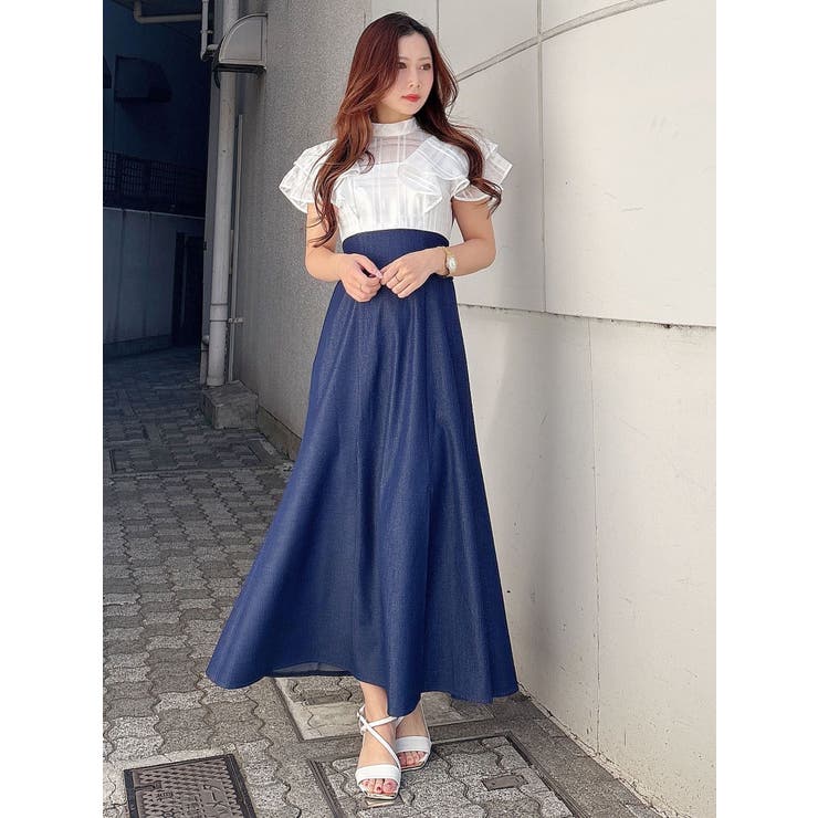 シアーチェックラッフルドッキングワンピース | MERCURYDUO | 詳細画像30 