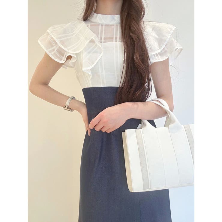 シアーチェックラッフルドッキングワンピース | MERCURYDUO | 詳細画像36 