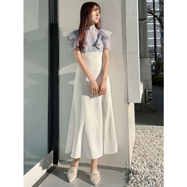 シアーチェックラッフルドッキングワンピース | MERCURYDUO | 詳細画像37 