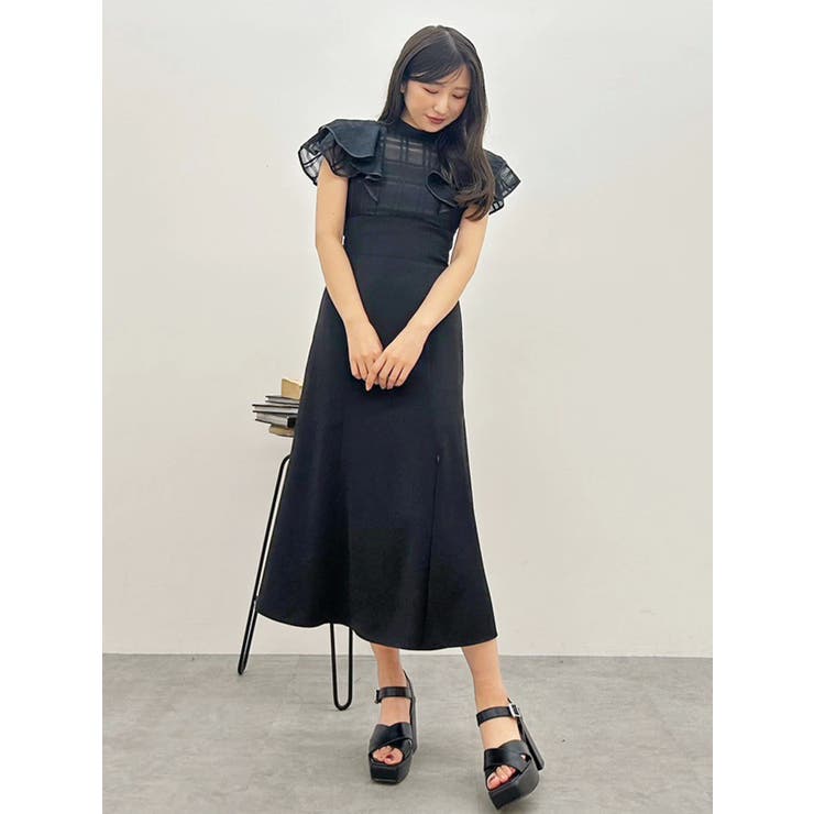 シアーチェックラッフルドッキングワンピース | MERCURYDUO | 詳細画像47 