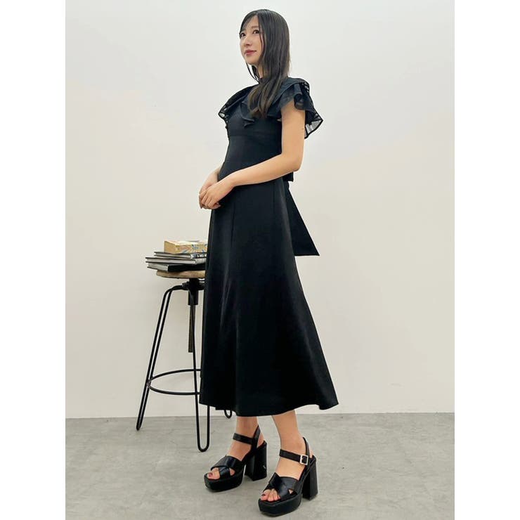 シアーチェックラッフルドッキングワンピース | MERCURYDUO | 詳細画像48 