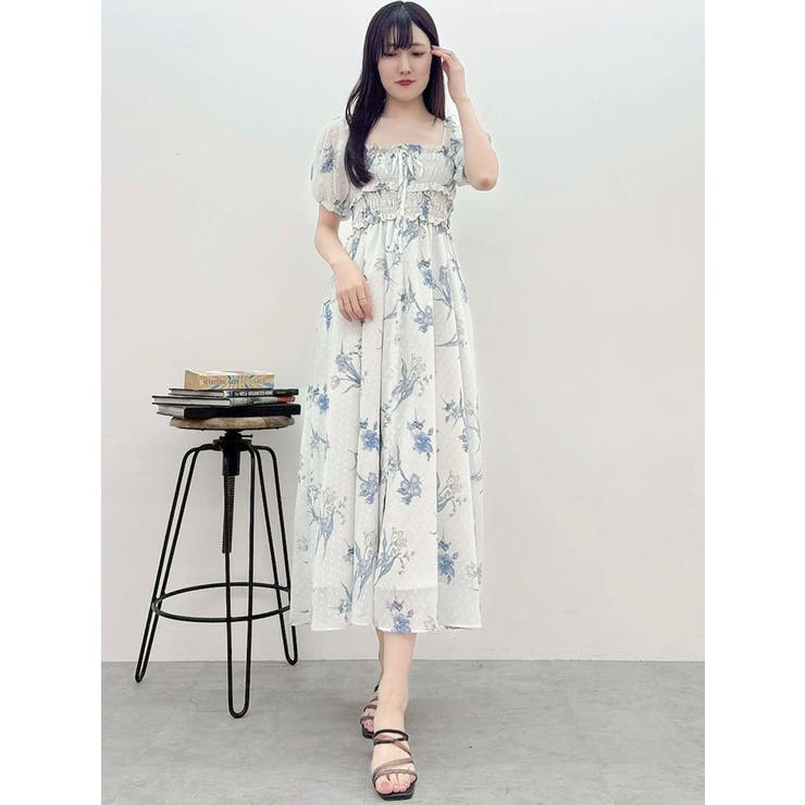 ボタニカルフラワー2WAYシャーリングワンピース | MERCURYDUO | 詳細画像18 