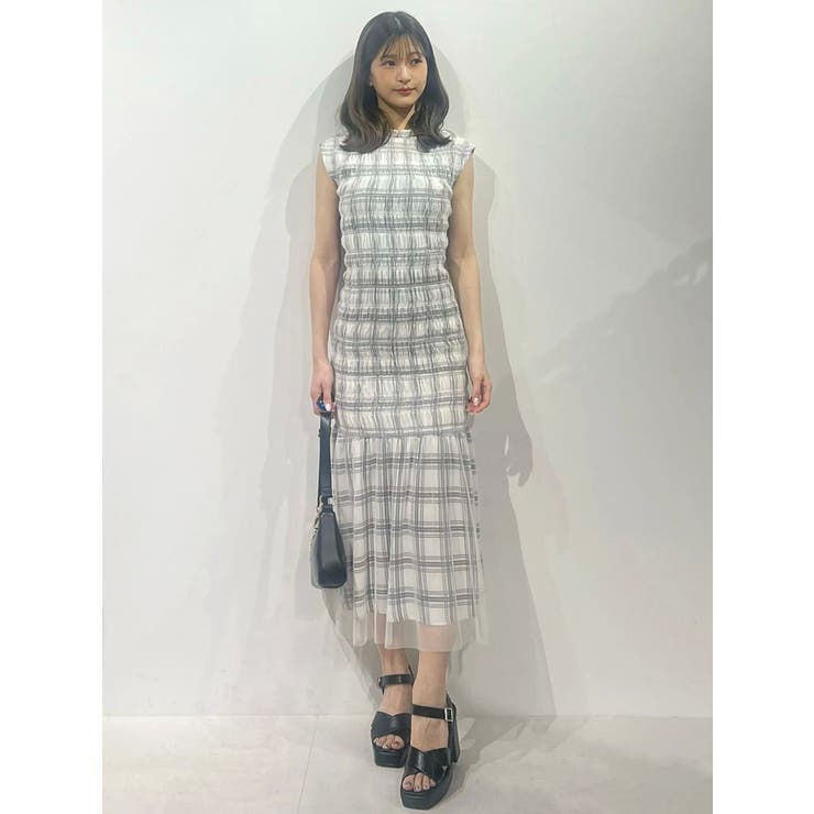 シアーチェックシャーリングマーメイドワンピース | MERCURYDUO | 詳細画像14 