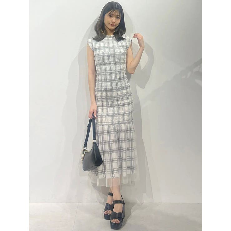 シアーチェックシャーリングマーメイドワンピース | MERCURYDUO | 詳細画像15 